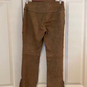 Ralph Lauren blue label Suede pants with fringe